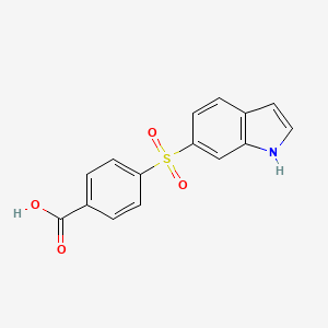 molecular formula C15H11NO4S B12633141 4-(1H-Indole-6-sulfonyl)benzoic acid CAS No. 919792-61-3