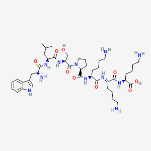 molecular formula C43H71N11O9 B12633160 L-Tryptophyl-L-leucyl-L-seryl-L-prolyl-L-lysyl-L-lysyl-L-lysine CAS No. 920011-58-1