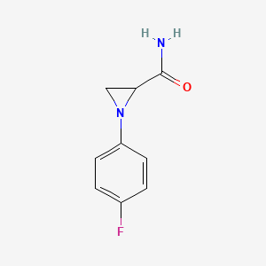 molecular formula C9H9FN2O B12633194 1-(4-Fluorophenyl)aziridine-2-carboxamide CAS No. 933453-50-0