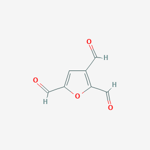 molecular formula C7H4O4 B12633309 Furan-2,3,5-tricarbaldehyde CAS No. 1008130-51-5
