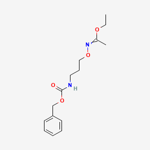 molecular formula C15H22N2O4 B12633382 Ethyl N-(3-{[(benzyloxy)carbonyl]amino}propoxy)ethanimidate CAS No. 918813-93-1