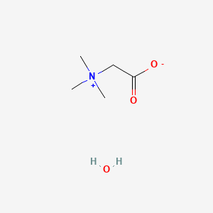 molecular formula C5H14NO3+ B1263344 Carboxymethyl(trimethyl)azanium;hydrate CAS No. 590-47-6