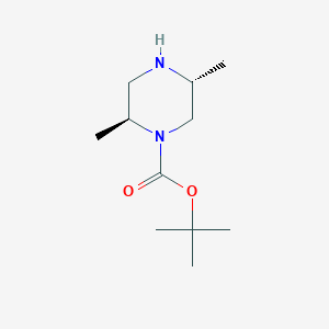 molecular formula C11H22N2O2 B126335 (2S,5R)-tert-butyl 2,5-dimethylpiperazine-1-carboxylate CAS No. 548762-66-9