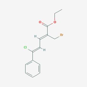 molecular formula C14H14BrClO2 B12633581 ethyl (2Z,4Z)-2-(bromomethyl)-5-chloro-5-phenylpenta-2,4-dienoate CAS No. 1242316-98-8