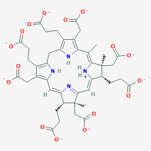 molecular formula C43H43N4O16-7 B1263366 precorrin-3A 