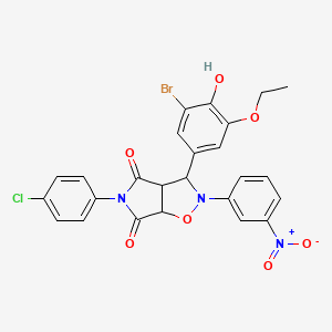 molecular formula C25H19BrClN3O7 B12633698 C25H19BrClN3O7 