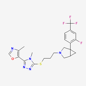 molecular formula C22H23F4N5OS B1263373 GSK598809 