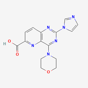 molecular formula C15H14N6O3 B12634033 2-Imidazol-1-yl-4-morpholin-4-ylpyrido[3,2-d]pyrimidine-6-carboxylic acid 