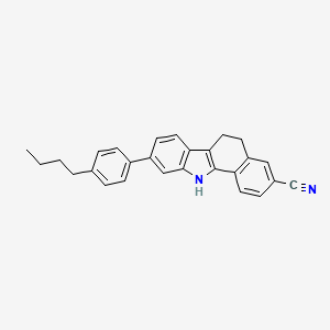 molecular formula C27H24N2 B12634041 9-(4-Butylphenyl)-6,11-dihydro-5H-benzo[a]carbazole-3-carbonitrile CAS No. 920302-50-7