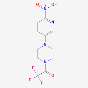 molecular formula C11H11F3N4O3 B12634057 2,2,2-Trifluoro-1-(4-(6-nitropyridin-3-yl)piperazin-1-yl)ethanone 