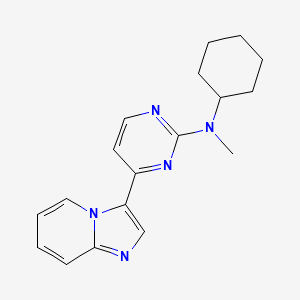 molecular formula C18H21N5 B1263415 N-cyclohexyl-4-imidazo[1,2-a]pyridin-3-yl-N-methylpyrimidin-2-amine 
