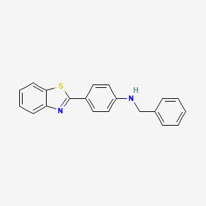 molecular formula C20H16N2S B12634362 4-(1,3-Benzothiazol-2-yl)-N-benzylaniline CAS No. 918879-21-7