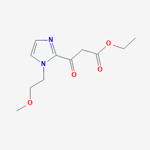 molecular formula C11H16N2O4 B12634372 ethyl 3-[1-(2-methoxyethyl)-1H-imidazol-2-yl]-3-oxopropanoate CAS No. 1229426-33-8