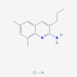 molecular formula C14H19ClN2 B12634416 2-Amino-6,8-dimethyl-3-propylquinoline hydrochloride CAS No. 1172256-36-8