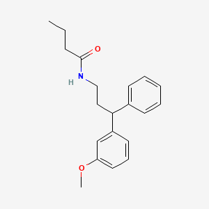 molecular formula C20H25NO2 B12634562 N-[3-(3-Methoxyphenyl)-3-phenylpropyl]butanamide CAS No. 920317-85-7