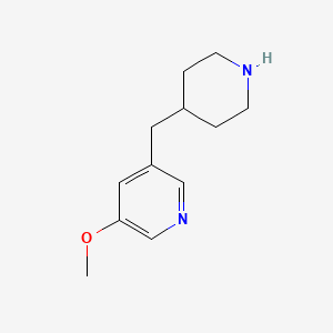 molecular formula C12H18N2O B12634575 3-Methoxy-5-(piperidin-4-ylmethyl)pyridine 