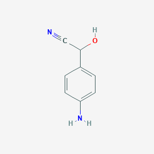 molecular formula C8H8N2O B126348 (4-Aminophenyl)(hydroxy)acetonitrile CAS No. 143206-29-5