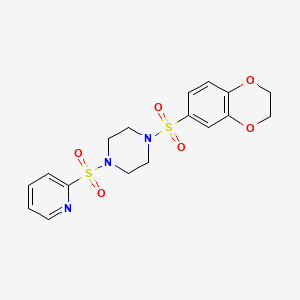 1-(2,3-Dihydro-1,4-benzodioxin-6-ylsulfonyl)-4-(2-pyridinylsulfonyl)piperazine