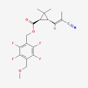 [2,3,5,6-tetrafluoro-4-(methoxymethyl)phenyl]methyl (1R,3R)-3-[(E)-2-cyanoprop-1-enyl]-2,2-dimethylcyclopropane-1-carboxylate