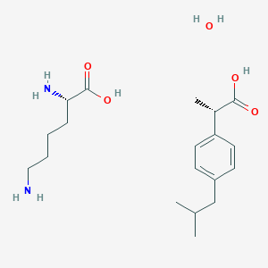molecular formula C19H34N2O5 B126351 Dexibuprofen lysine CAS No. 141505-32-0