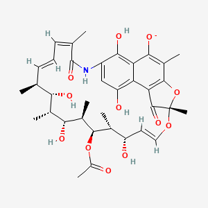 27-O-demethylrifamycin SV(1-)
