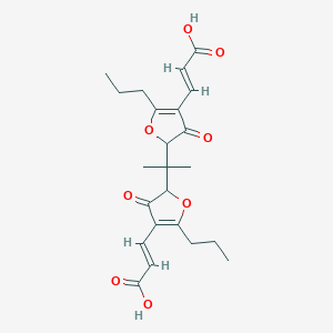(E)-3-[5-[2-[4-[(E)-2-carboxyethenyl]-3-oxo-5-propylfuran-2-yl]propan-2-yl]-4-oxo-2-propylfuran-3-yl]prop-2-enoic acid