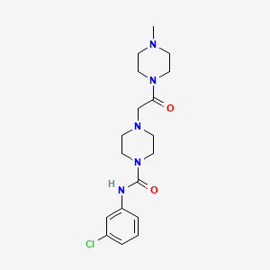 molecular formula C18H26ClN5O2 B12635349 N-(3-chlorophenyl)-4-[2-(4-methylpiperazin-1-yl)-2-oxoethyl]piperazine-1-carboxamide 