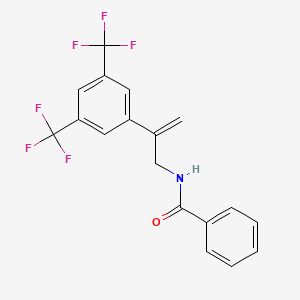 molecular formula C18H13F6NO B12635374 N-{2-[3,5-Bis(trifluoromethyl)phenyl]prop-2-en-1-yl}benzamide CAS No. 919349-76-1