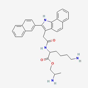 2-aminopropyl 6-amino-2-[[2-(2-naphthalen-2-yl-1H-benzo[g]indol-3-yl)acetyl]amino]hexanoate