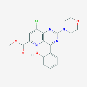 molecular formula C19H17ClN4O4 B12635557 Methyl 8-chloro-4-(2-hydroxyphenyl)-2-morpholin-4-ylpyrido[3,2-d]pyrimidine-6-carboxylate 