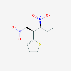 molecular formula C9H12N2O4S B12635639 2-[(2S,3S)-1,3-dinitropentan-2-yl]thiophene CAS No. 921772-01-2