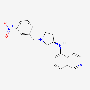 molecular formula C20H20N4O2 B12635659 N-{(3R)-1-[(3-Nitrophenyl)methyl]pyrrolidin-3-yl}isoquinolin-5-amine CAS No. 919120-74-4