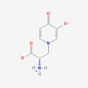 molecular formula C8H9N2O4- B1263566 (S)-2-Amino-3-(3-hydroxy-4-oxo-4H-pyridin-1-yl)propanoate 