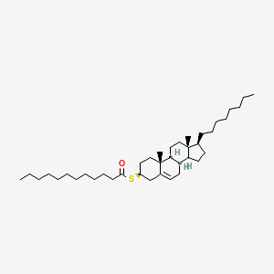 molecular formula C39H68OS B12635723 S-[(3S,8S,9S,10R,13R,14S,17S)-10,13-dimethyl-17-octyl-2,3,4,7,8,9,11,12,14,15,16,17-dodecahydro-1H-cyclopenta[a]phenanthren-3-yl] dodecanethioate 