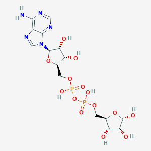 molecular formula C15H23N5O14P2 B126358 [(2r,3s,4r,5r)-5-(6-Aminopurin-9-Yl)-3,4-Dihydroxy-Oxolan-2-Yl]methyl [hydroxy-[[(2r,3s,4r,5s)-3,4,5-Trihydroxyoxolan-2-Yl]methoxy]phosphoryl] Hydrogen Phosphate CAS No. 150422-36-9