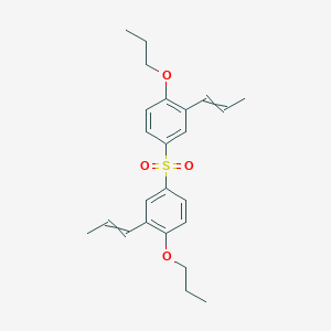 molecular formula C24H30O4S B12635838 1,1'-Sulfonylbis[3-(prop-1-en-1-yl)-4-propoxybenzene] CAS No. 920281-39-6
