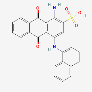 molecular formula C24H16N2O5S B1263588 1-Amino-4-(1-naphthalenylamino)-9,10-dioxo-2-anthracenesulfonic acid 