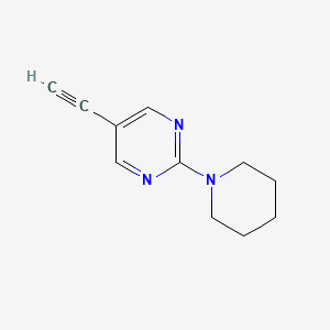 molecular formula C11H13N3 B12635886 5-Ethynyl-2-(piperidin-1-YL)pyrimidine 