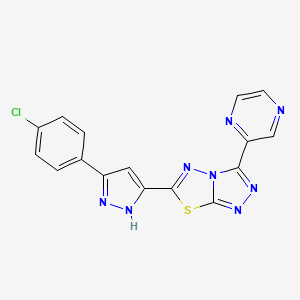 molecular formula C16H9ClN8S B12635903 C16H9ClN8S 