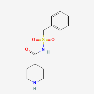 molecular formula C13H18N2O3S B12635933 N-(Phenylmethanesulfonyl)piperidine-4-carboxamide CAS No. 919354-21-5