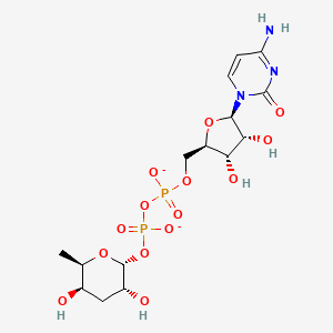 molecular formula C15H23N3O14P2-2 B1263595 CDP-alpha-D-abequose(2-) 