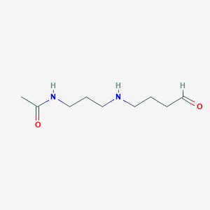 molecular formula C9H18N2O2 B1263642 N-(3-acetamidopropyl)-4-aminobutanal 
