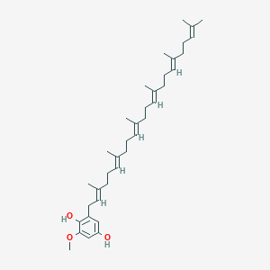 molecular formula C37H56O3 B1263647 2-Hexaprenyl-6-methoxy-1,4-benzoquinol 