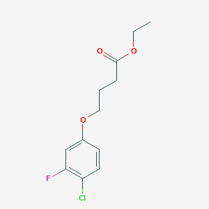 molecular formula C12H14ClFO3 B12636491 Ethyl 4-(4-chloro-3-fluoro-phenoxy)butanoate 