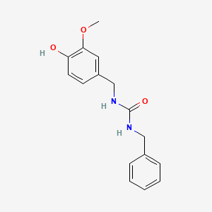 molecular formula C16H18N2O3 B12636538 N-Benzyl-N'-[(4-hydroxy-3-methoxyphenyl)methyl]urea CAS No. 921766-26-9