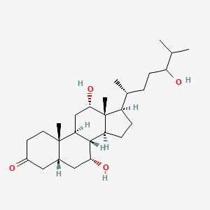 molecular formula C27H46O4 B1263654 7alpha,12alpha,24-Trihydroxy-5beta-cholestan-3-one 