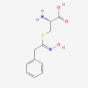 molecular formula C11H14N2O3S B1263660 (2R)-2-amino-3-[(Z)-C-benzyl-N-hydroxycarbonimidoyl]sulfanylpropanoic acid 