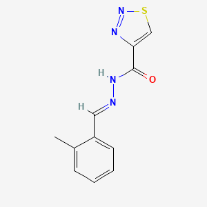 molecular formula C11H10N4OS B1263661 N-[(E)-(2-甲基苯基)亚甲基氨基]噻二唑-4-甲酰胺 