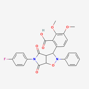 molecular formula C26H21FN2O7 B12636638 C26H21FN2O7 