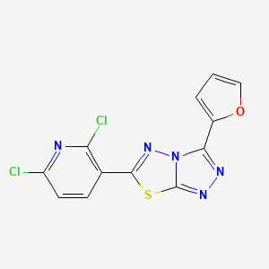 molecular formula C12H5Cl2N5OS B12636684 C12H5Cl2N5OS 